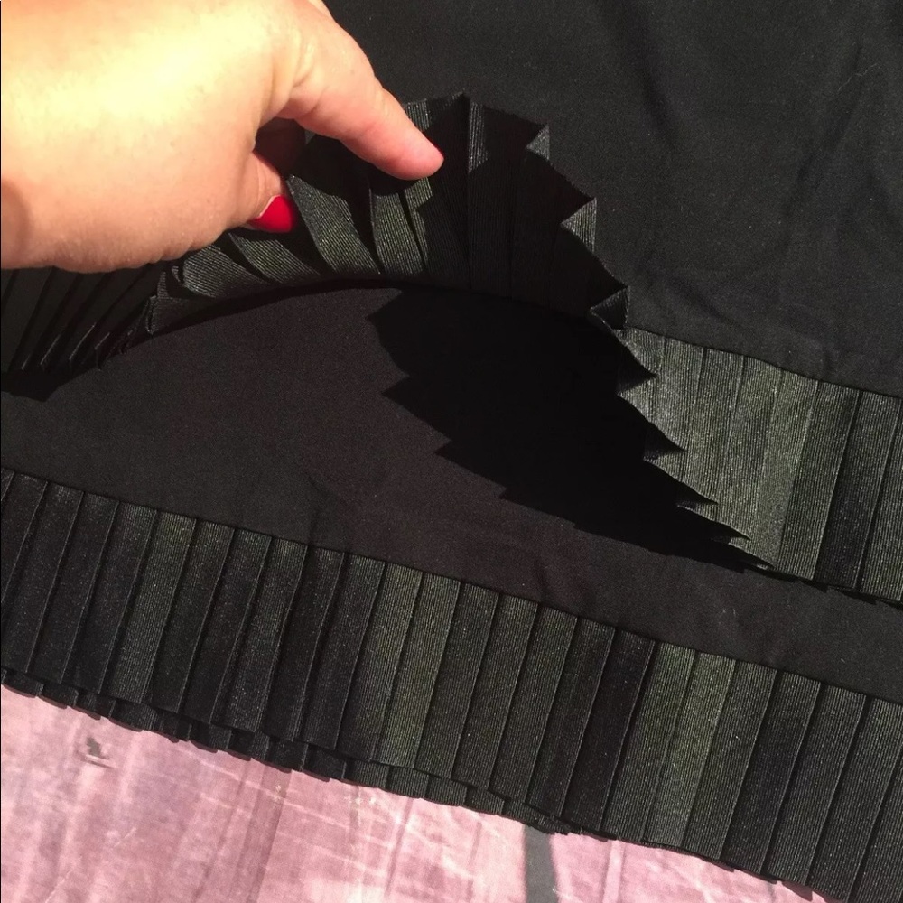 Lane Bryant Skirt Plus Sz Black Straight Pleaded - Picture 5 of 8